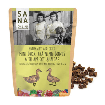 Petits os d'entraînement Canard avec algue et abricot (100g)
